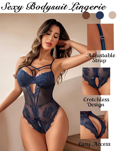 Avidlove Ligerie for Women Lace Bodysuit Women Lingerie Harness Teddy Babydoll Nightgown