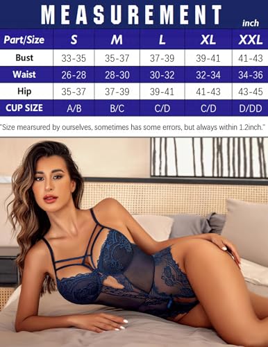 Avidlove Ligerie for Women Lace Bodysuit Women Lingerie Harness Teddy Babydoll Nightgown